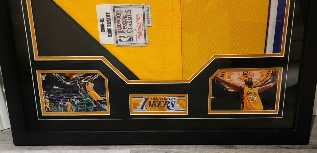 Custom Framed Kobe Bryant Signed 2000-2001 Finals-Style Jersey with BAS Beckett Authentication