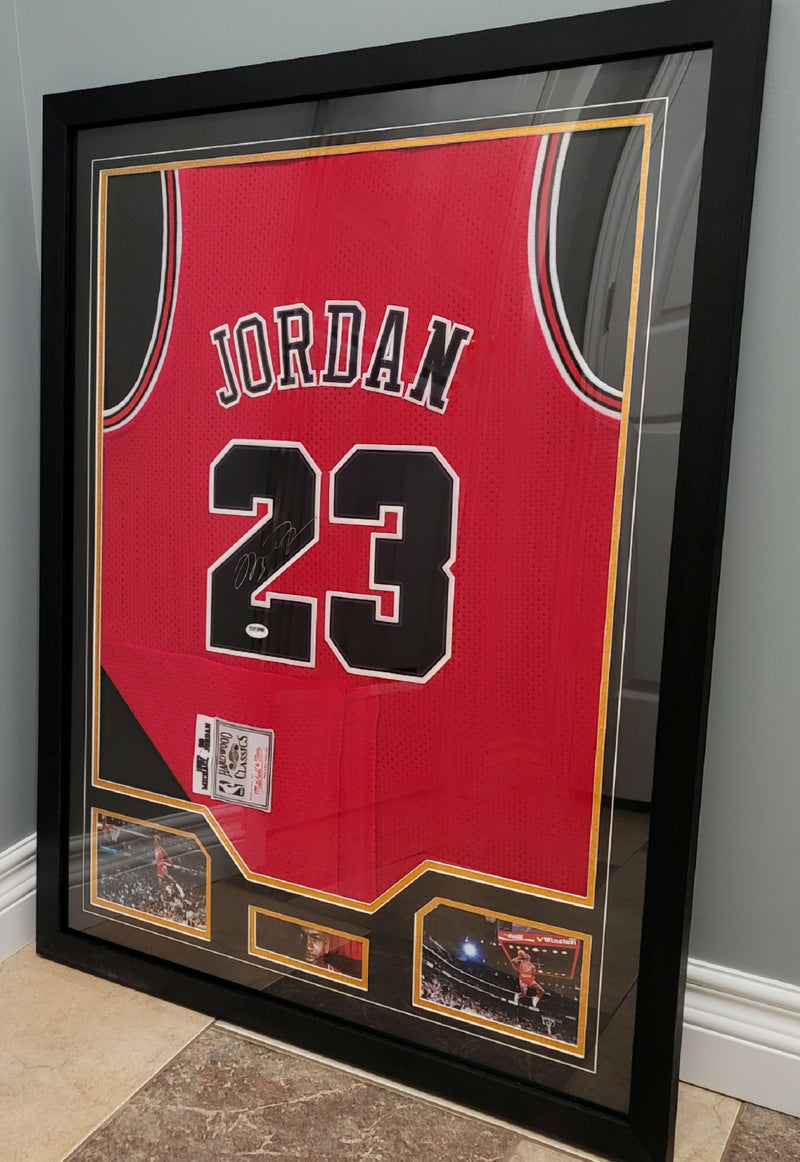 Custom Framed Michael Jordan Signed 1997-98 Jersey with PSA/DNA Authentication