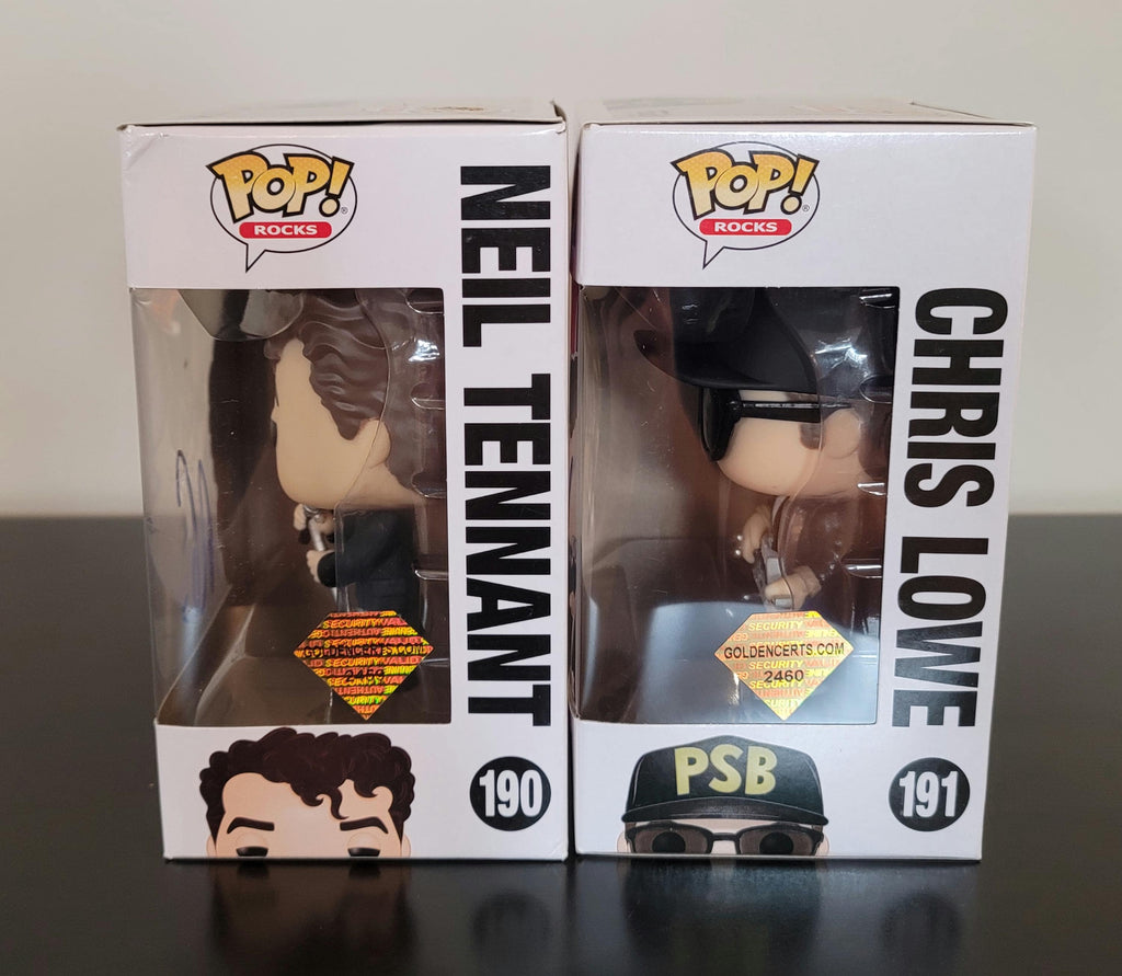 Neil Tennant & Chris Lowe Signed Autographed Pet Shop Boys Funko Pops w/ COA