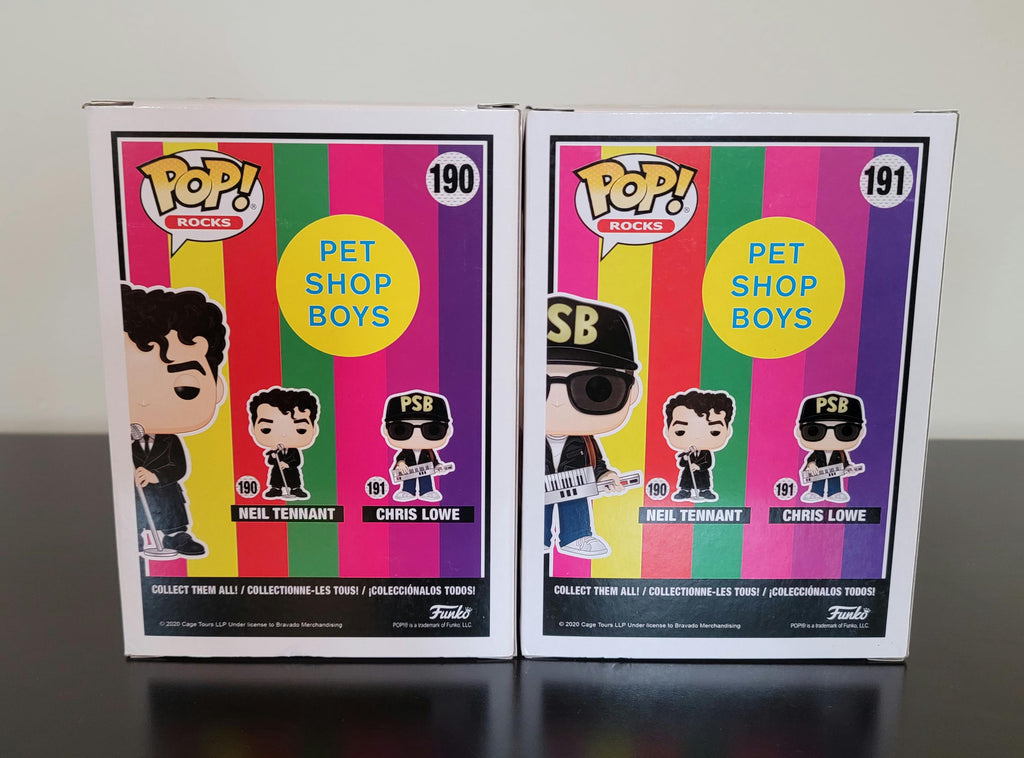 Neil Tennant & Chris Lowe Signed Autographed Pet Shop Boys Funko Pops w/ COA