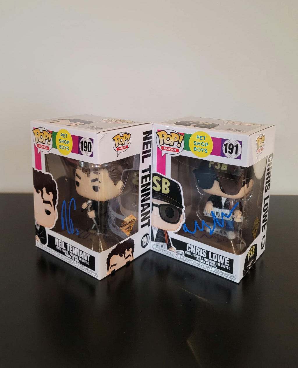 Neil Tennant & Chris Lowe Signed Autographed Pet Shop Boys Funko Pops w/ COA