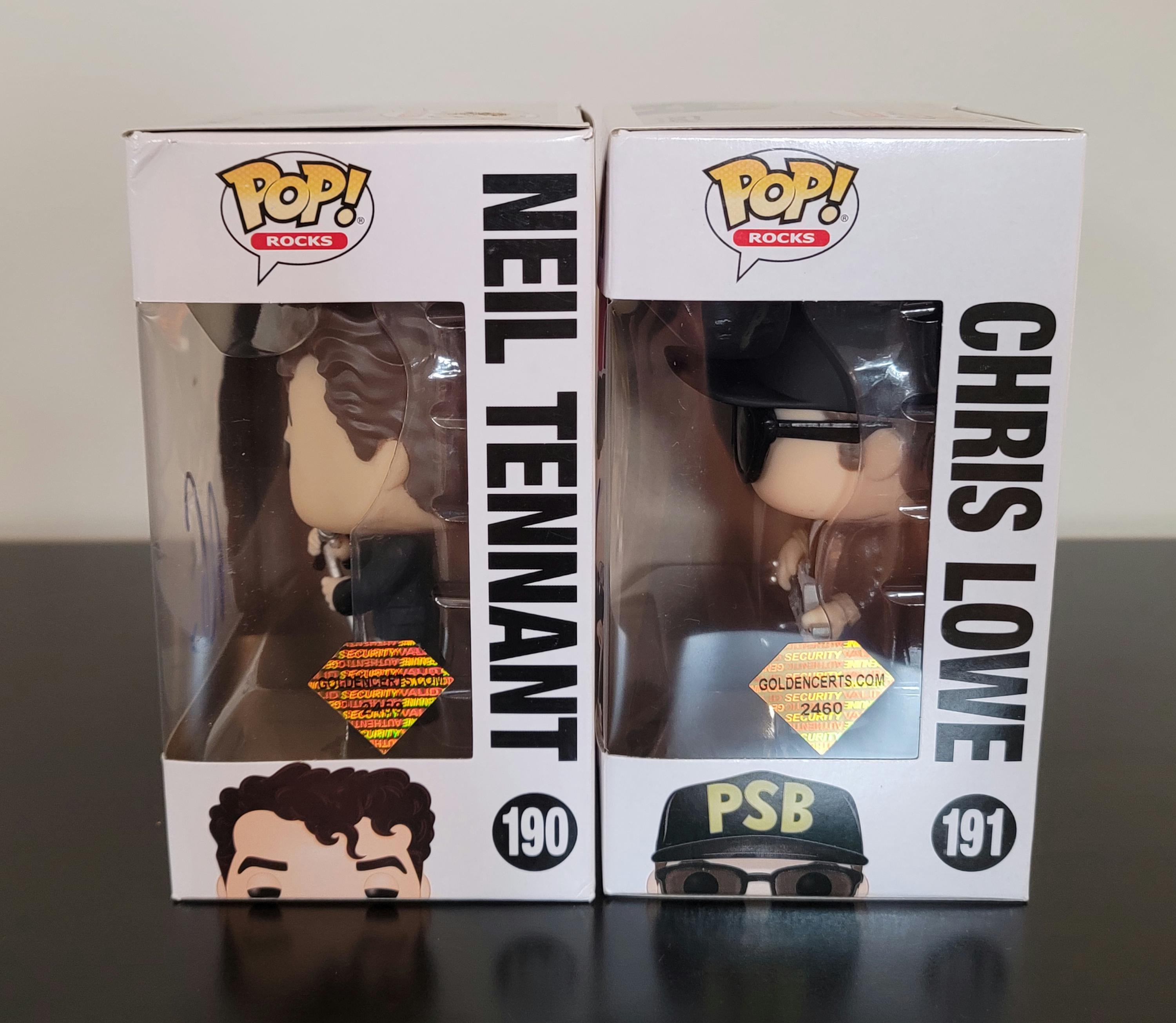 Neil Tennant & Chris Lowe Signed Autographed Pet Shop Boys Funko Pops w/ COA