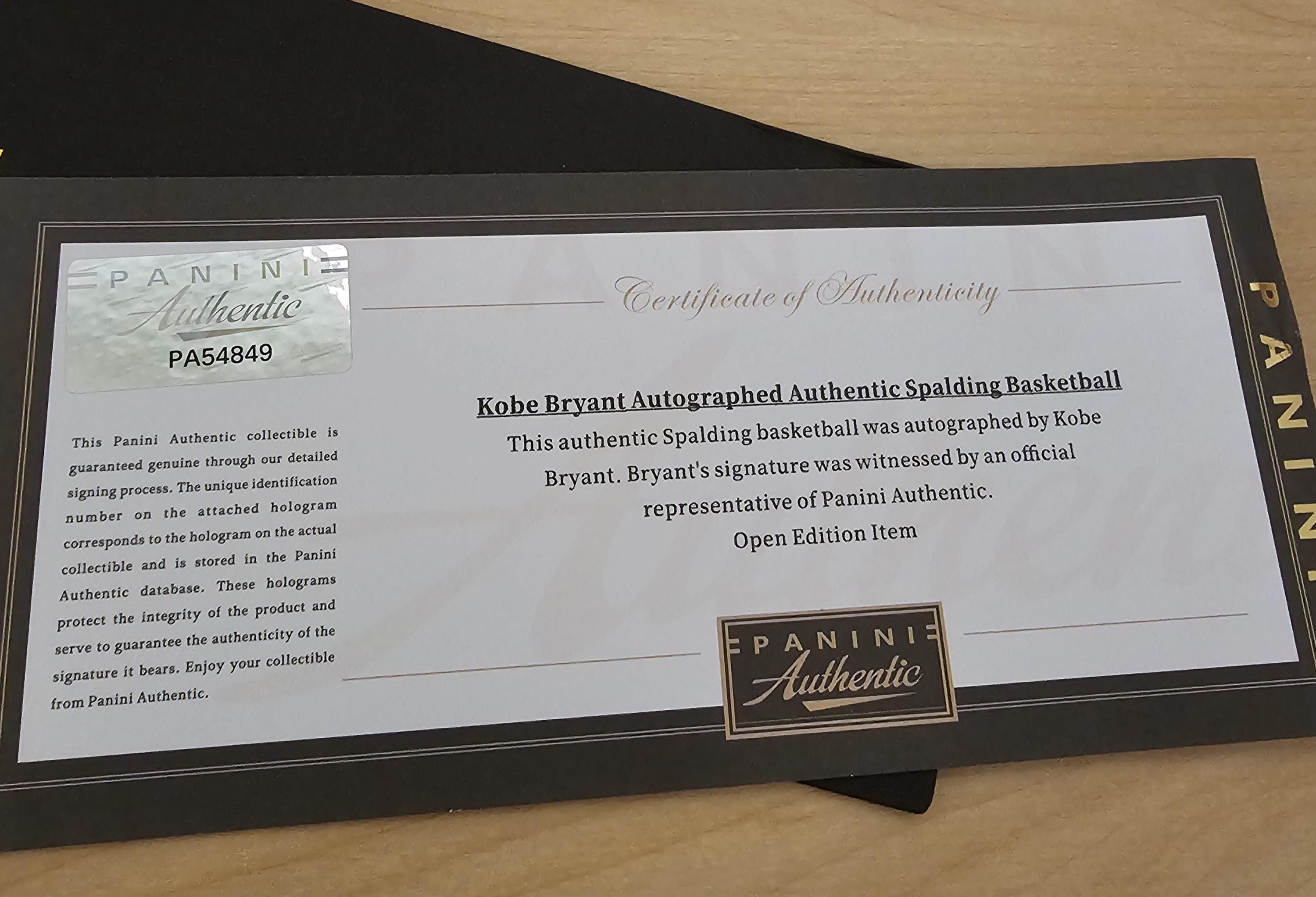 Kobe Bryant Signed Spalding Basketball – Panini Authenticated Memorabilia