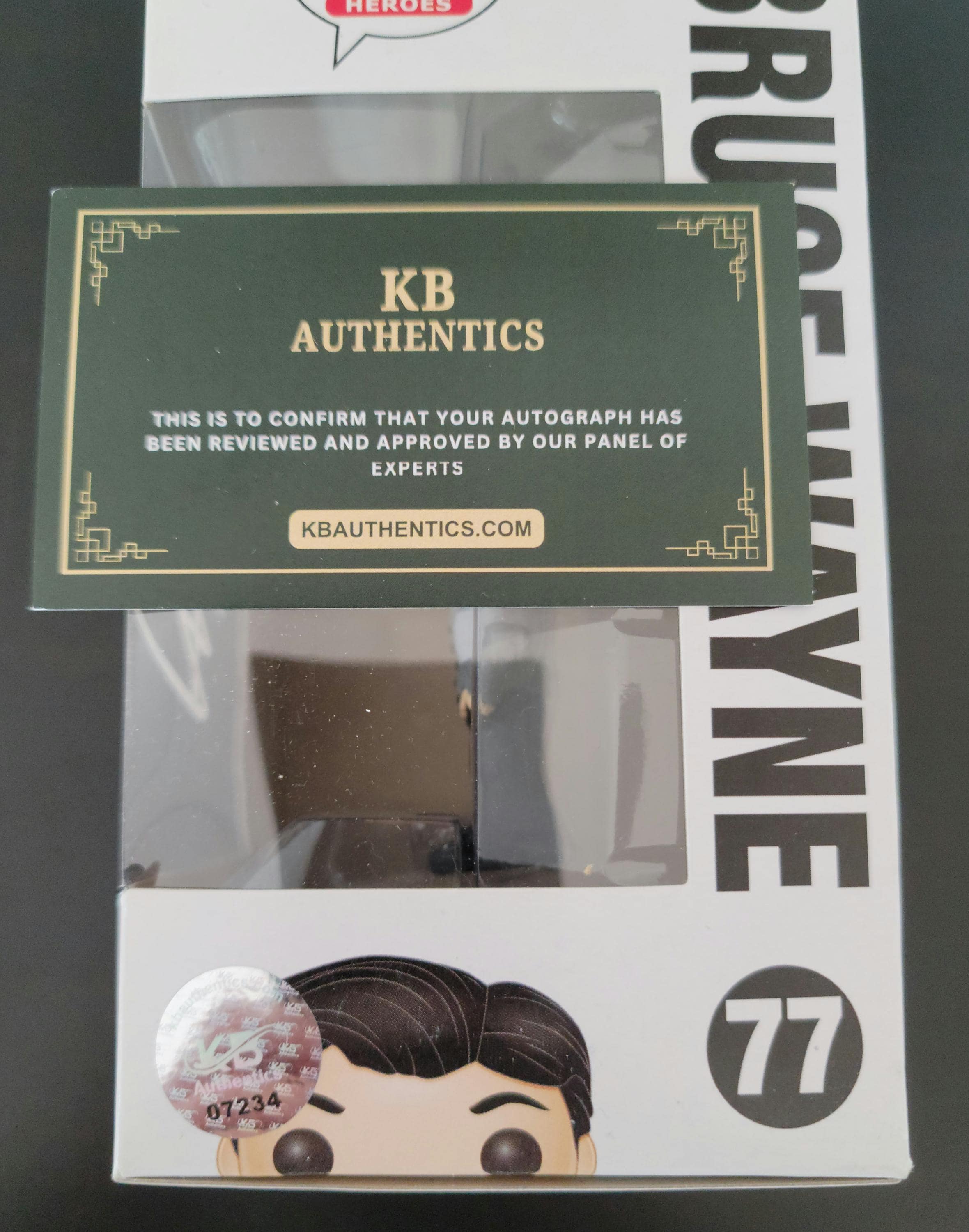 Christian Bale Signed Autographed Funko Pop Bruce Wayne Batman Authenticated