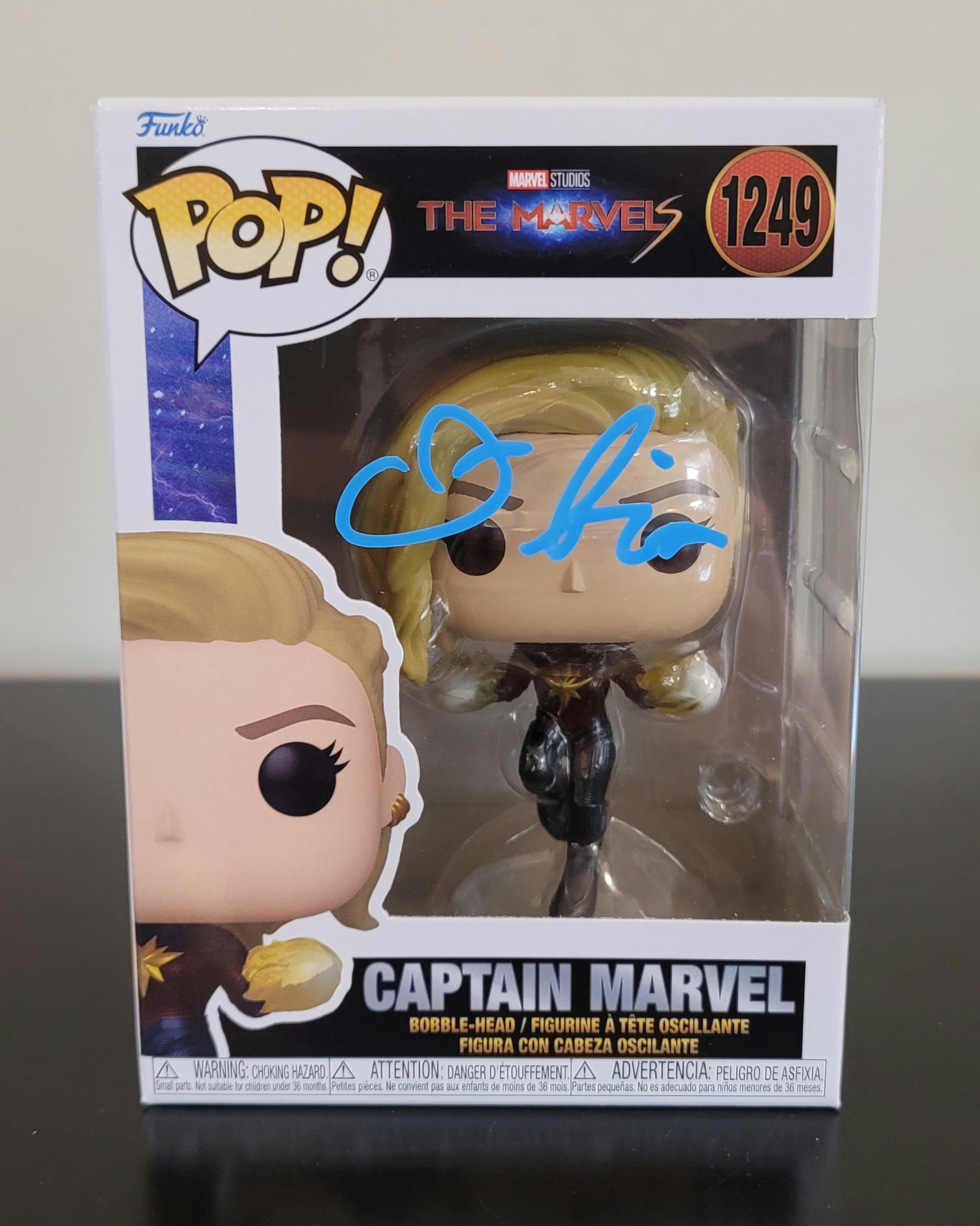 Brie Larson Signed Autographed Funko Pop Captain Marvel with Hologram COA