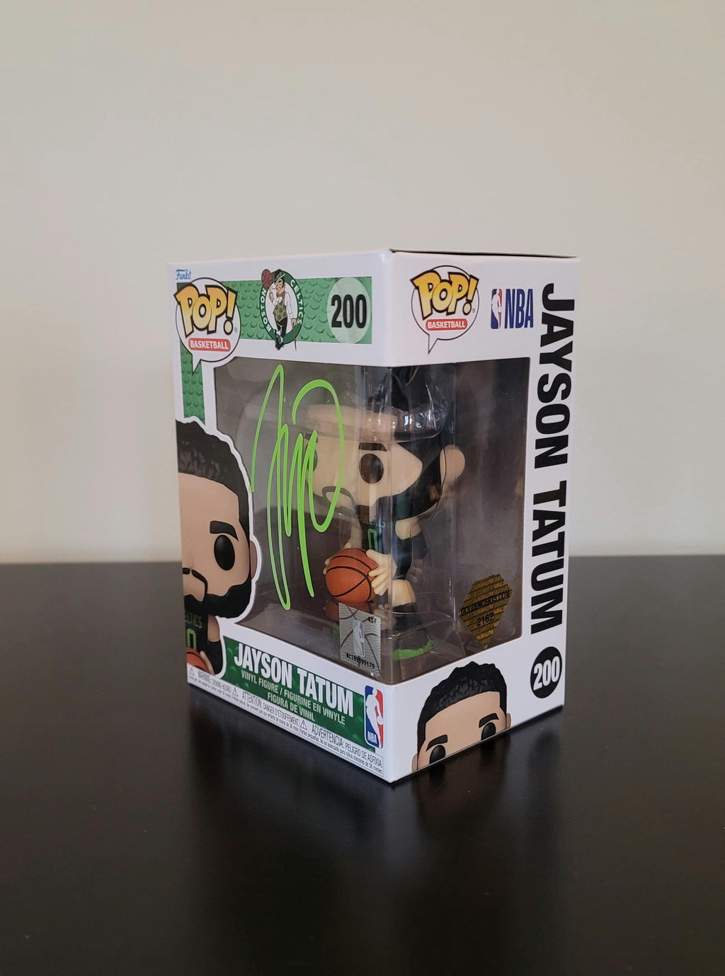 Jayson Tatum Signed Autographed Funko Pop Boston Celtics w/ NBA Hologram COA