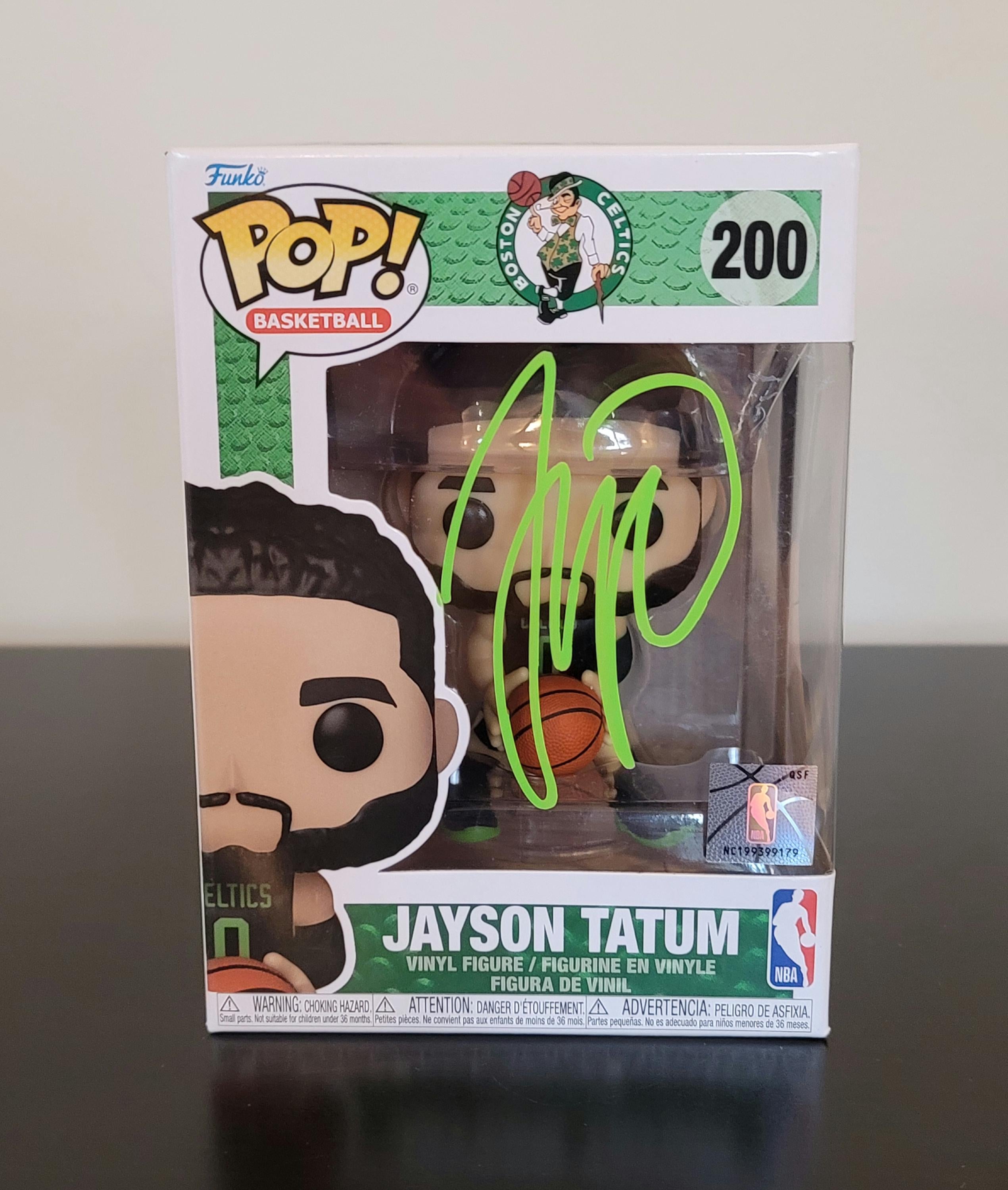 Jayson Tatum Signed Autographed Funko Pop Boston Celtics w/ NBA Hologram COA
