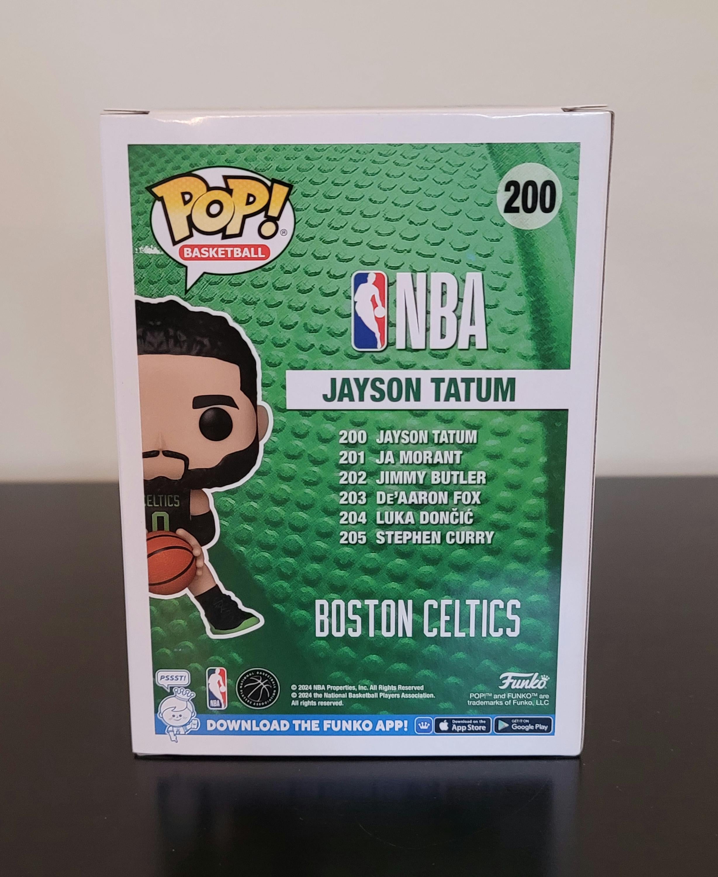 Jayson Tatum Signed Autographed Funko Pop Boston Celtics w/ NBA Hologram COA