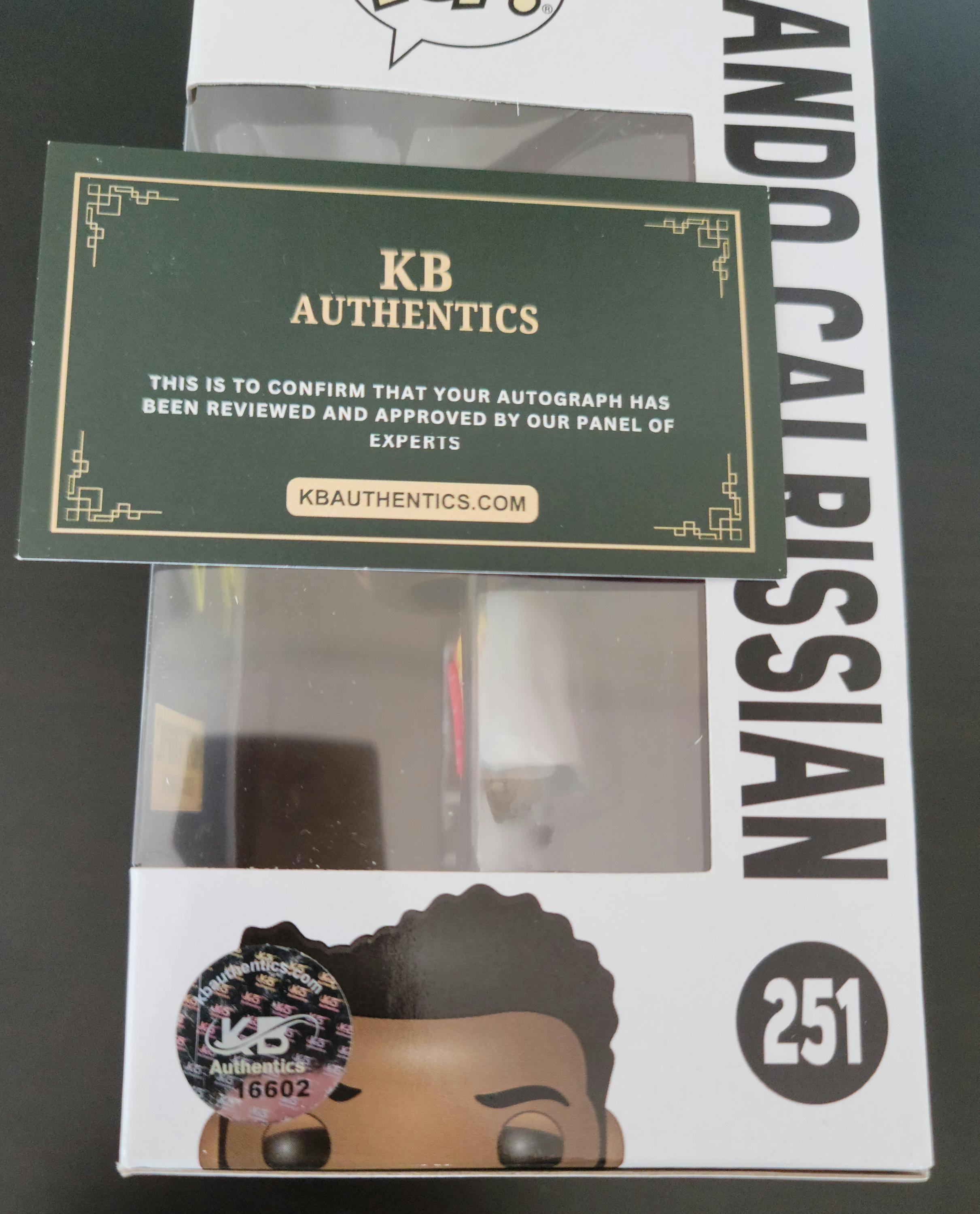 Billy Dee Williams Signed Autographed Funko Pop Lando Calrissian Authenticated