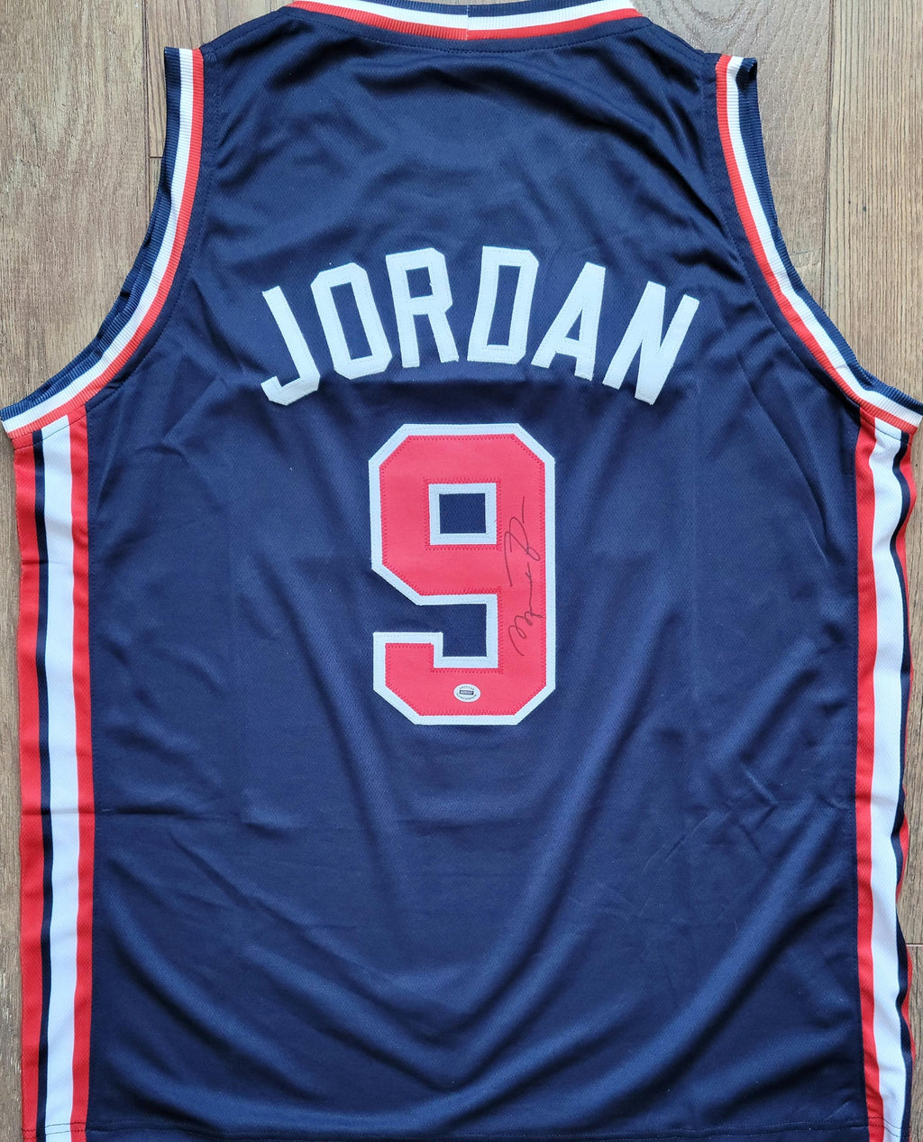 Michael Jordan Signed Autographed Team USA Olympic Custom Jersey w/ COA