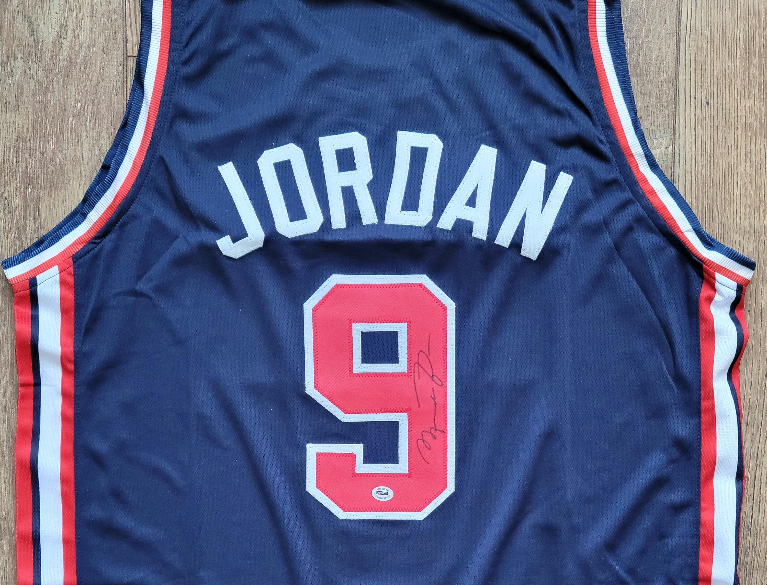 Michael Jordan Signed Autographed Team USA Olympic Custom Jersey w/ COA