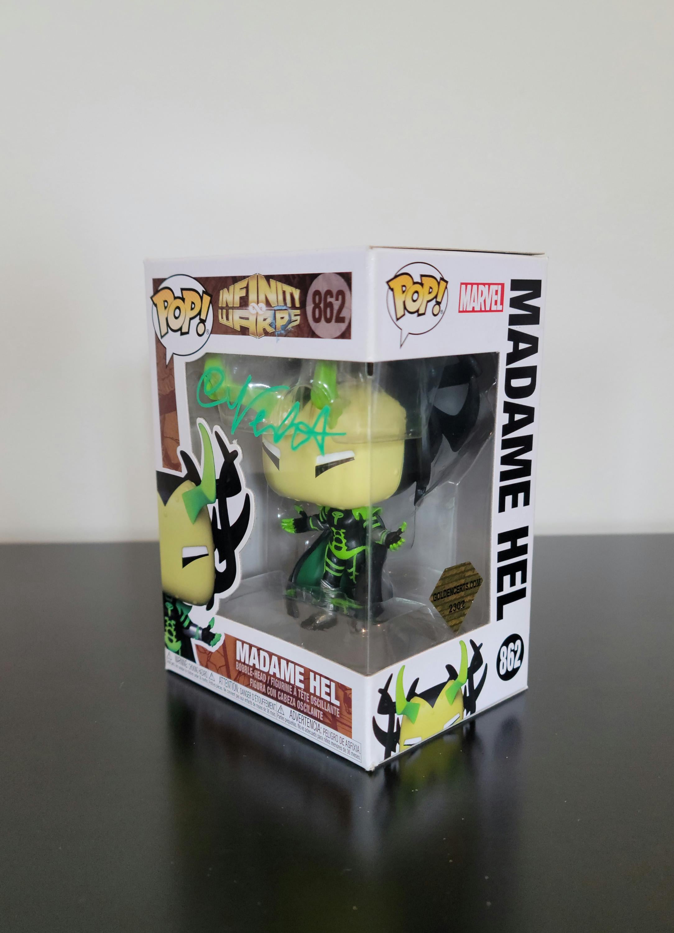 Cate Blanchett Signed Autographed Funko Pop Madame Hel Infinity Warps Hologram COA