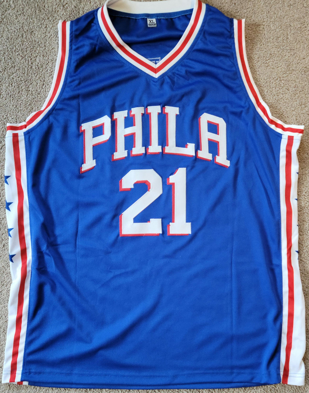 Joel Embiid Signed Autographed Philadelphia 76ers Custom Jersey w/ COA