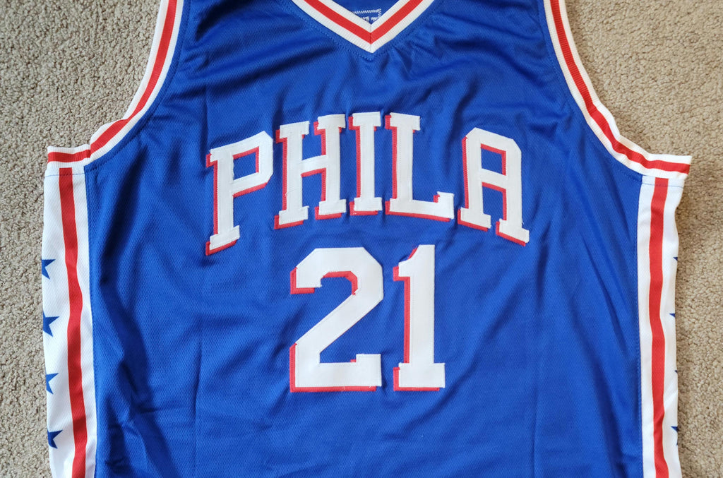 Joel Embiid Signed Autographed Philadelphia 76ers Custom Jersey w/ COA