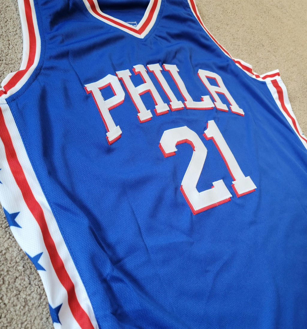 Joel Embiid Signed Autographed Philadelphia 76ers Custom Jersey w/ COA