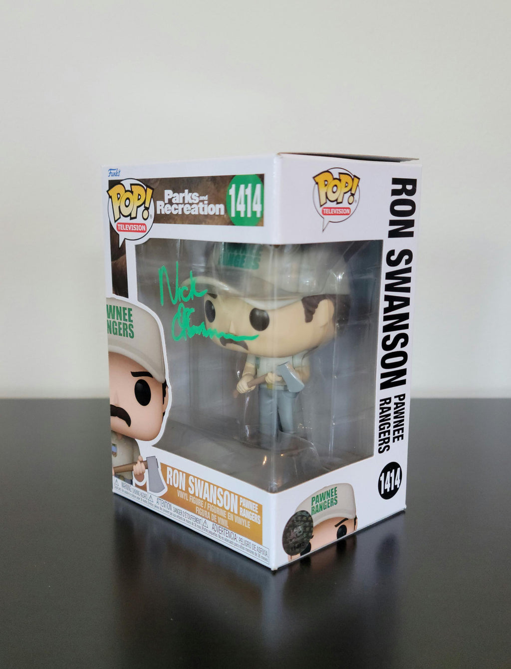 Nick Offerman Signed Autographed Funko Pop Ron Swanson Parks and Recreation w/ COA