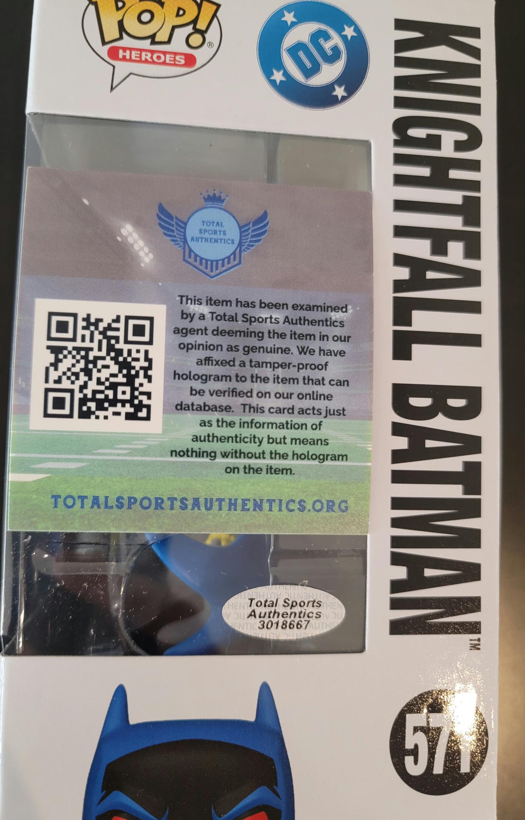 Will Arnett Signed Autographed Funko Pop Lego Knightfall Batman w/ Hologram COA