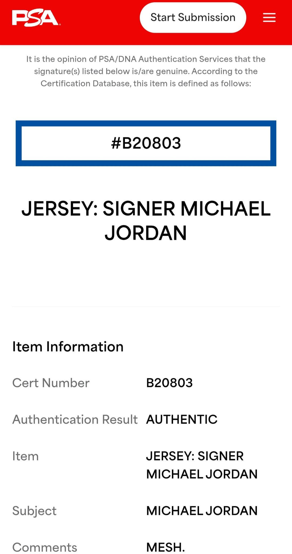 Michael Jordan Signed Mvp Special Edition Jersey PSA DNA COA Autographed