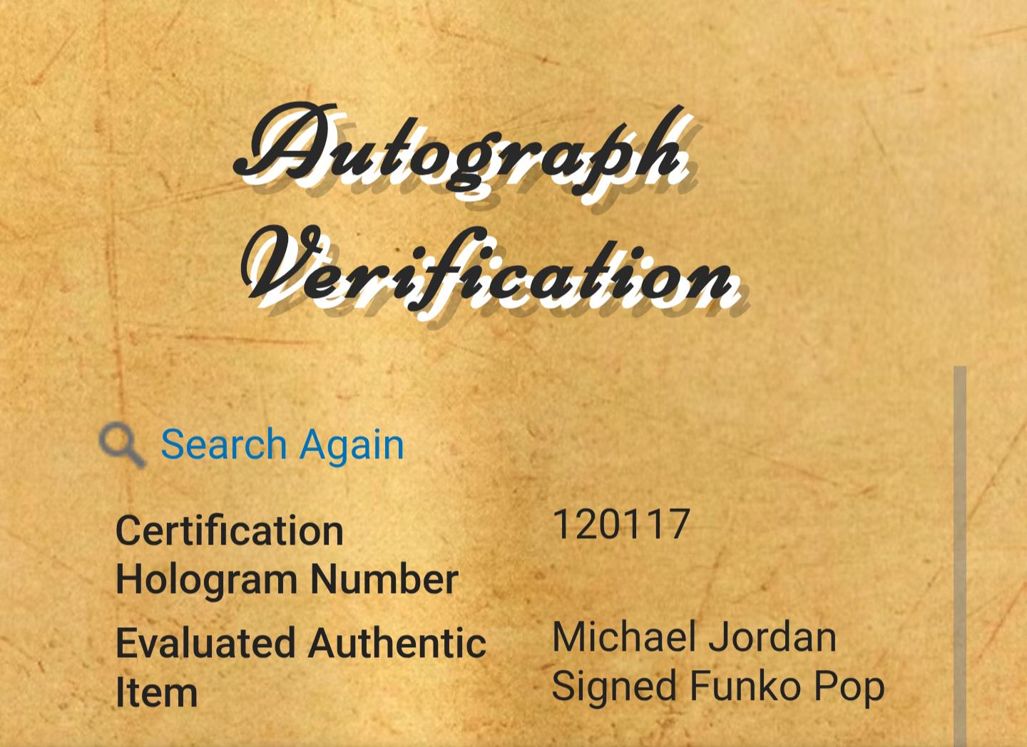 Limited Special Edition Michael Jordan Signed Autographed Funko Chicago Bulls NBA Hologram w/COA