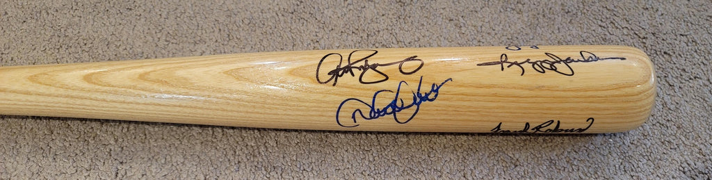 Multi-Signed Louisville Slugger Baseball Bat w Holo COA Jeter Rodriguez and More