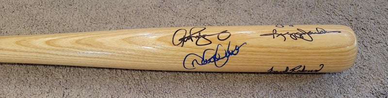 Multi-Signed Louisville Slugger Baseball Bat w Holo COA Jeter Rodriguez and More