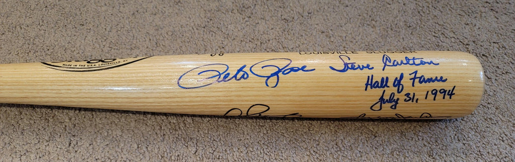 Multi-Signed Louisville Slugger Baseball Bat w Holo COA Jeter Rodriguez and More