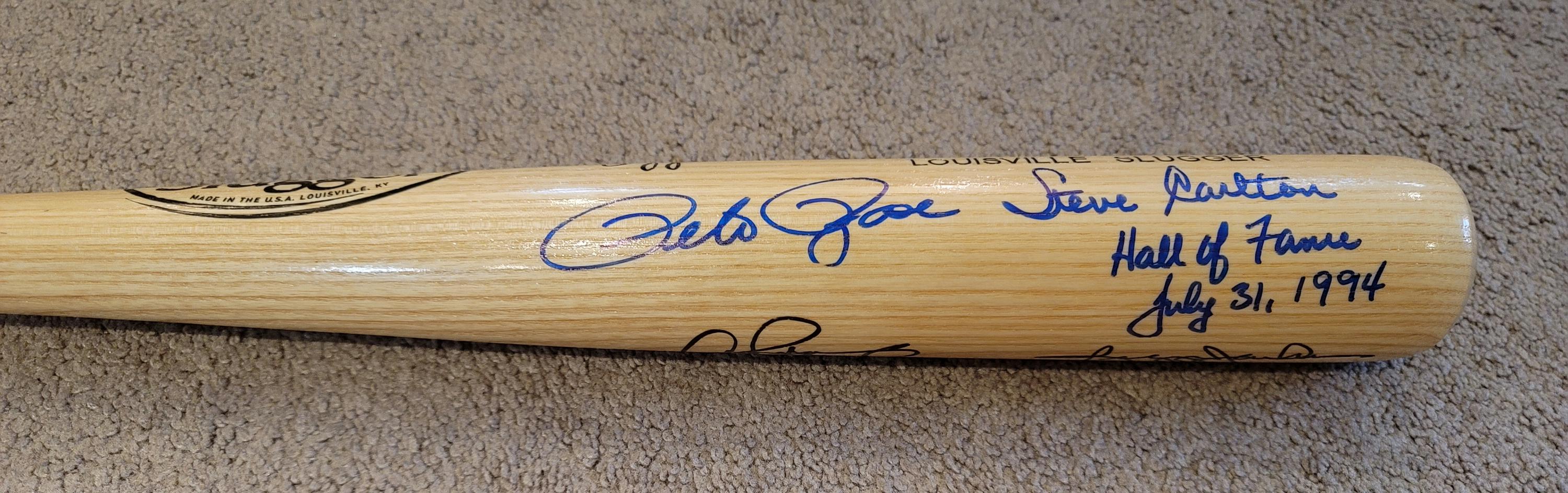 Multi-Signed Louisville Slugger Baseball Bat w Holo COA Jeter Rodriguez and More
