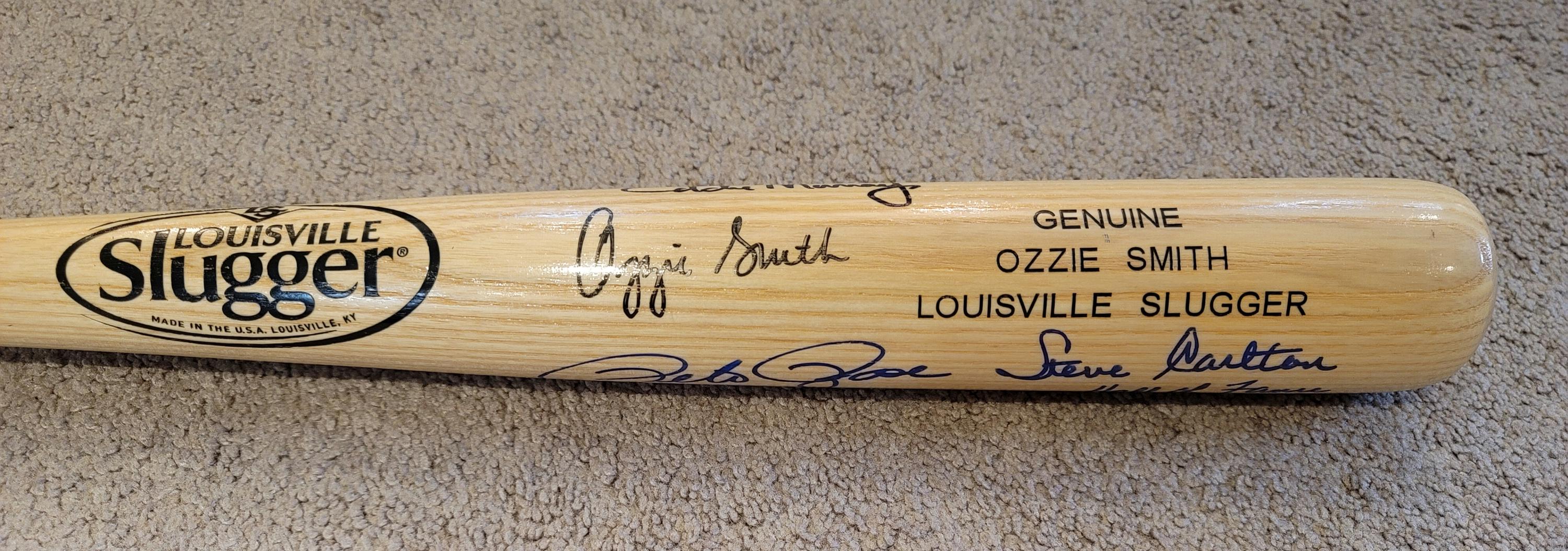 Multi-Signed Louisville Slugger Baseball Bat w Holo COA Jeter Rodriguez and More