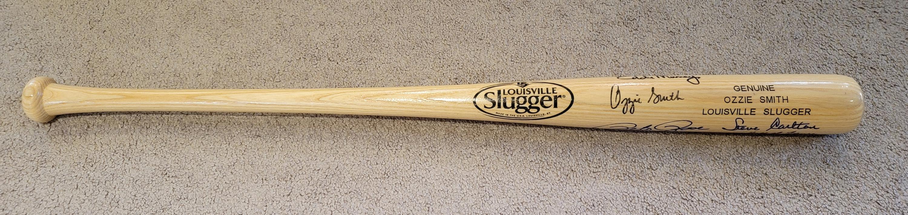 Multi-Signed Louisville Slugger Baseball Bat w Holo COA Jeter Rodriguez and More