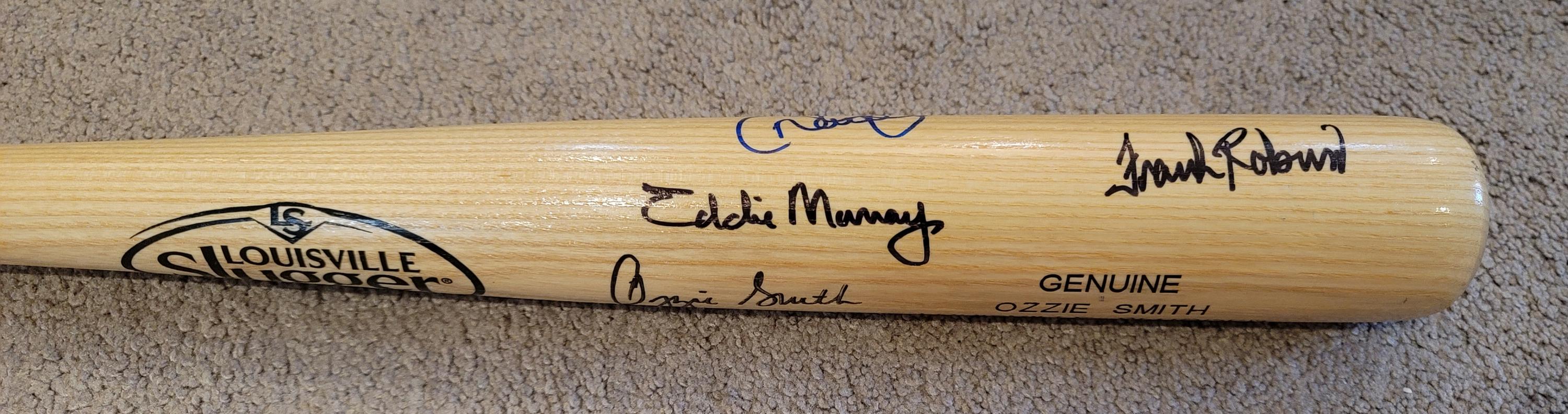 Multi-Signed Louisville Slugger Baseball Bat w Holo COA Jeter Rodriguez and More