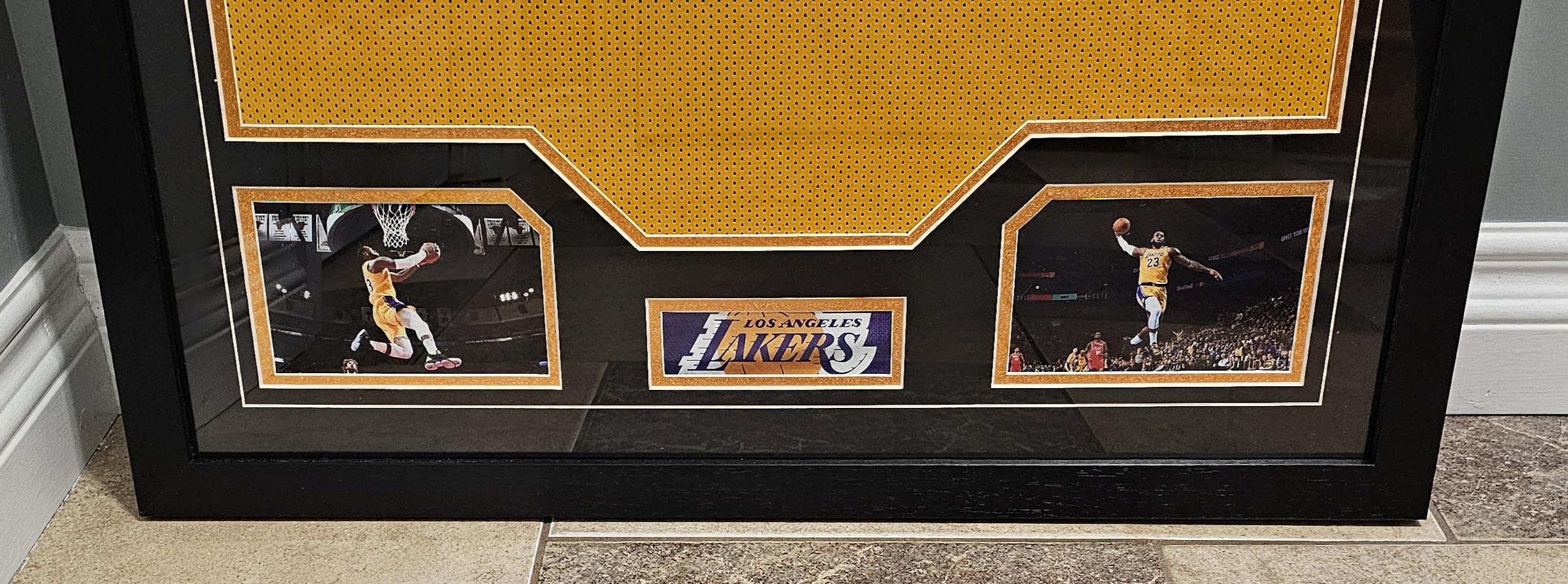 FRAMED! LeBron James Signed Autographed Lakers Custom Jersey PSA COA Autographed