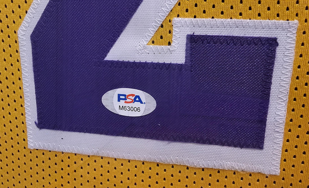 FRAMED! LeBron James Signed Autographed Lakers Custom Jersey PSA COA Autographed