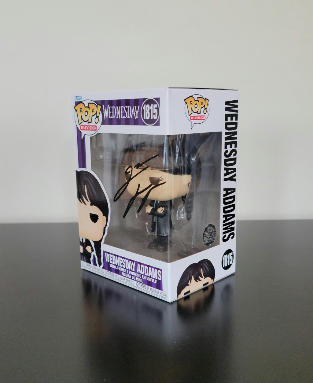 Jenna Ortega Signed Autographed Wednesday Addams Funko Pop Authenticated