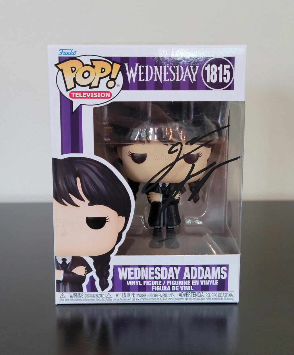 Jenna Ortega Signed Autographed Wednesday Addams Funko Pop Authenticated