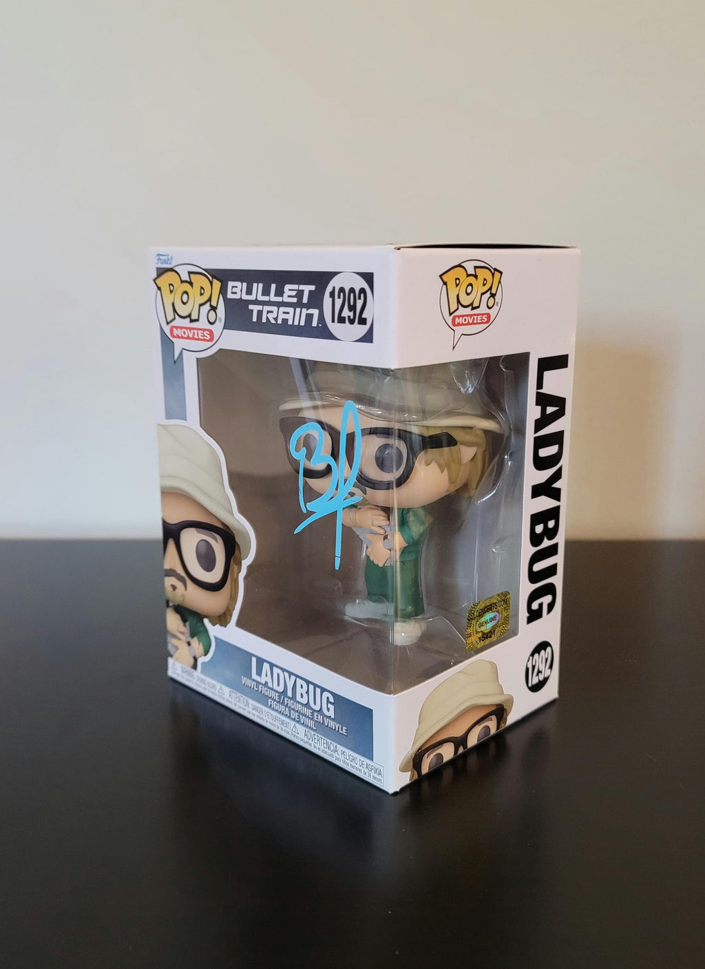 Brad Pitt Signed Autographed Funko Pop Ladybug Bullet Train with Holo COA