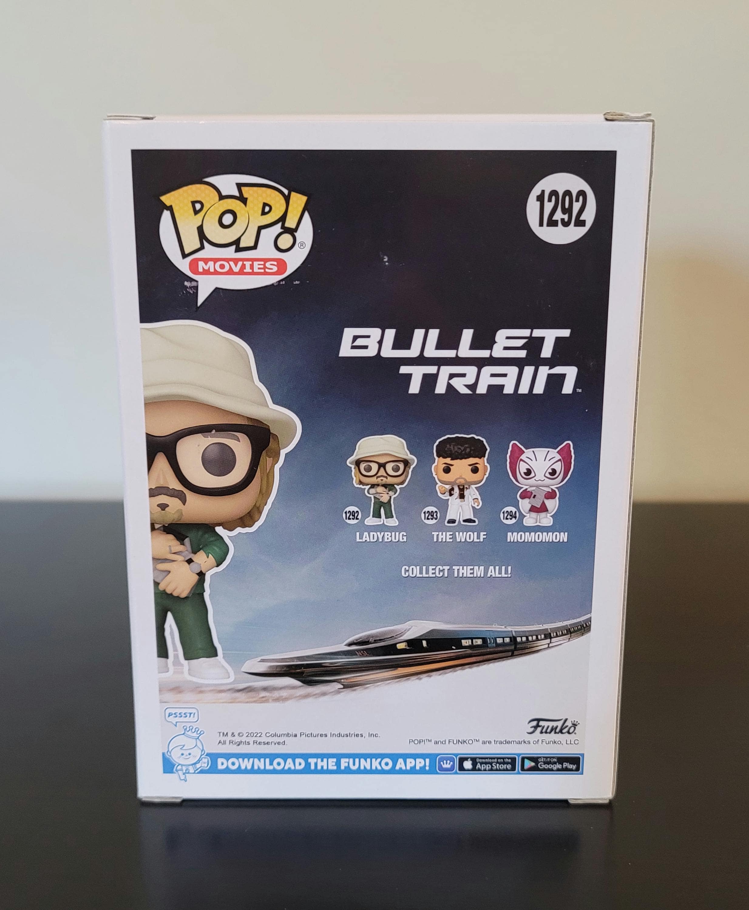 Brad Pitt Signed Autographed Funko Pop Ladybug Bullet Train with Holo COA