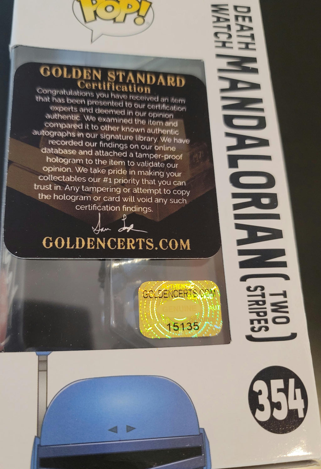 Pedro Pascal Signed Autographed Death Watch Mandalorian Funko Pop Authenticated