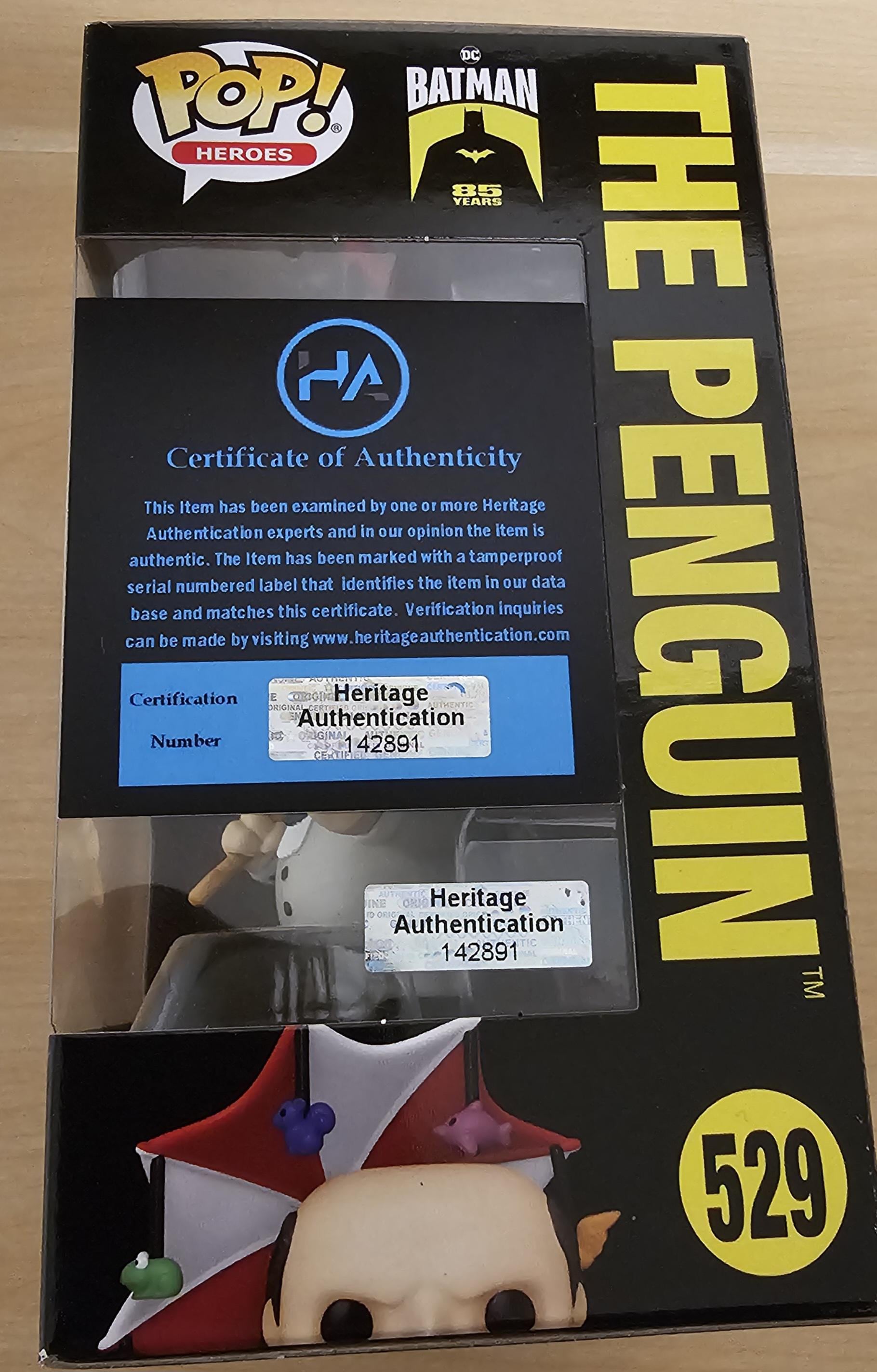 Danny DeVito Signed Autographed Batman The Penguin Funko Pop with COA