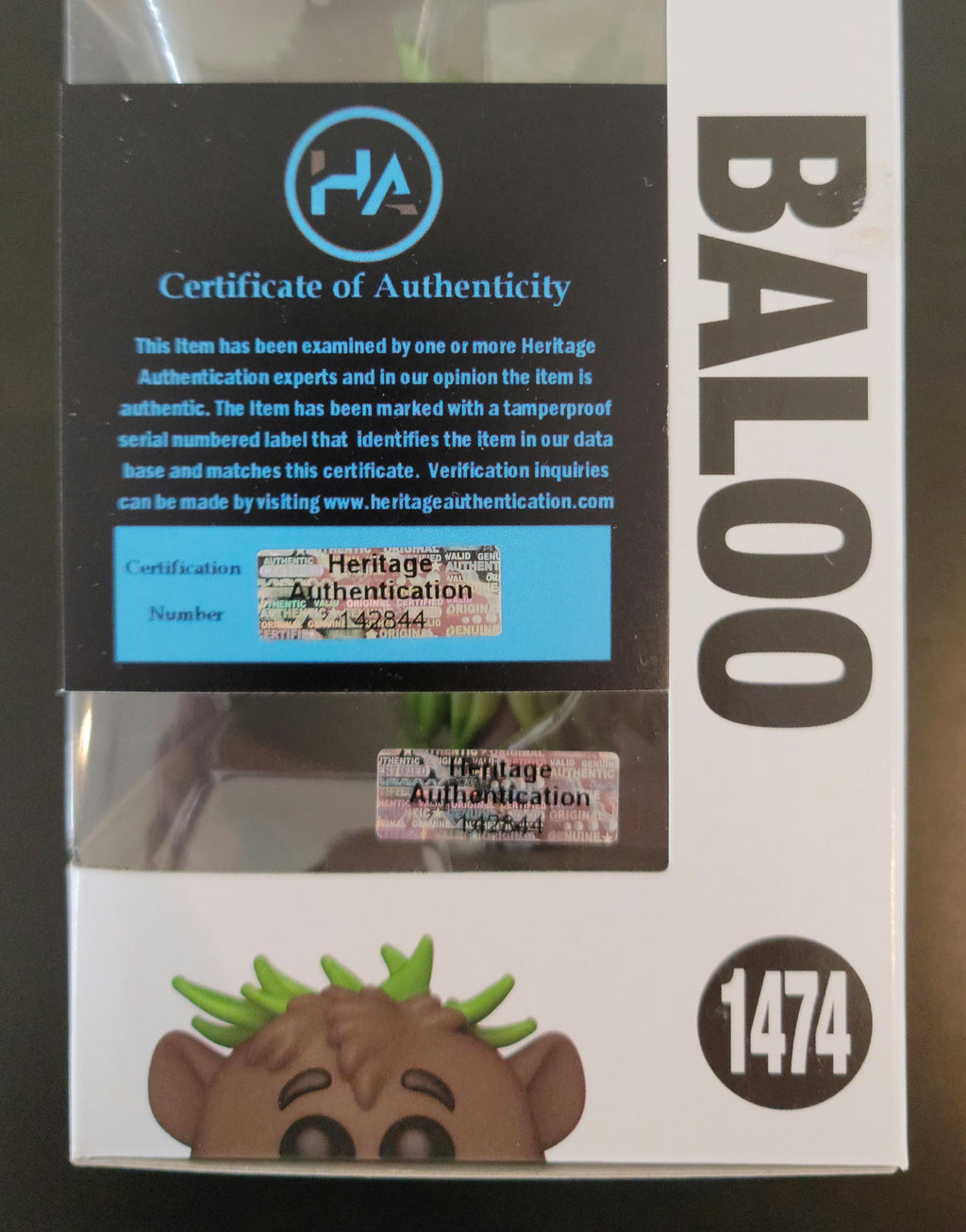 Bill Murray Signed Autographed Funko Pop Baloo The Jungle Book with Hologram COA