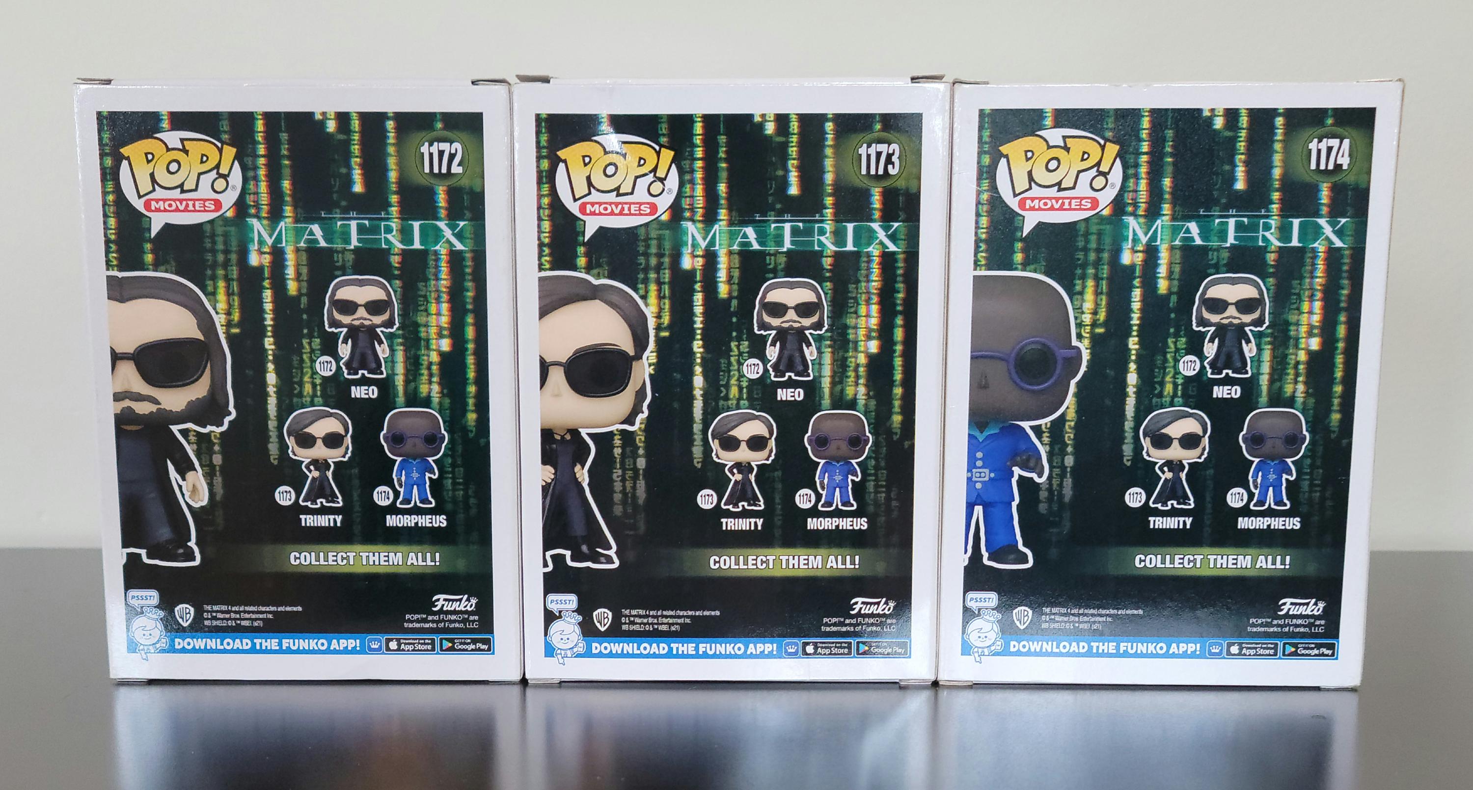 Keanu Reeves Signed Autographed Neo The Matrix Complete Set of Funko Pops w/ COA