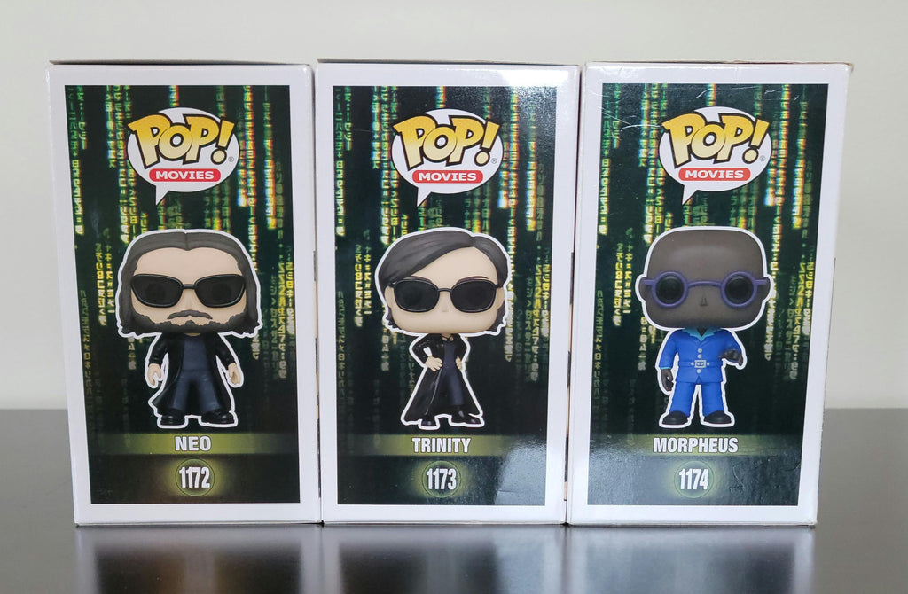 Keanu Reeves Signed Autographed Neo The Matrix Complete Set of Funko Pops w/ COA
