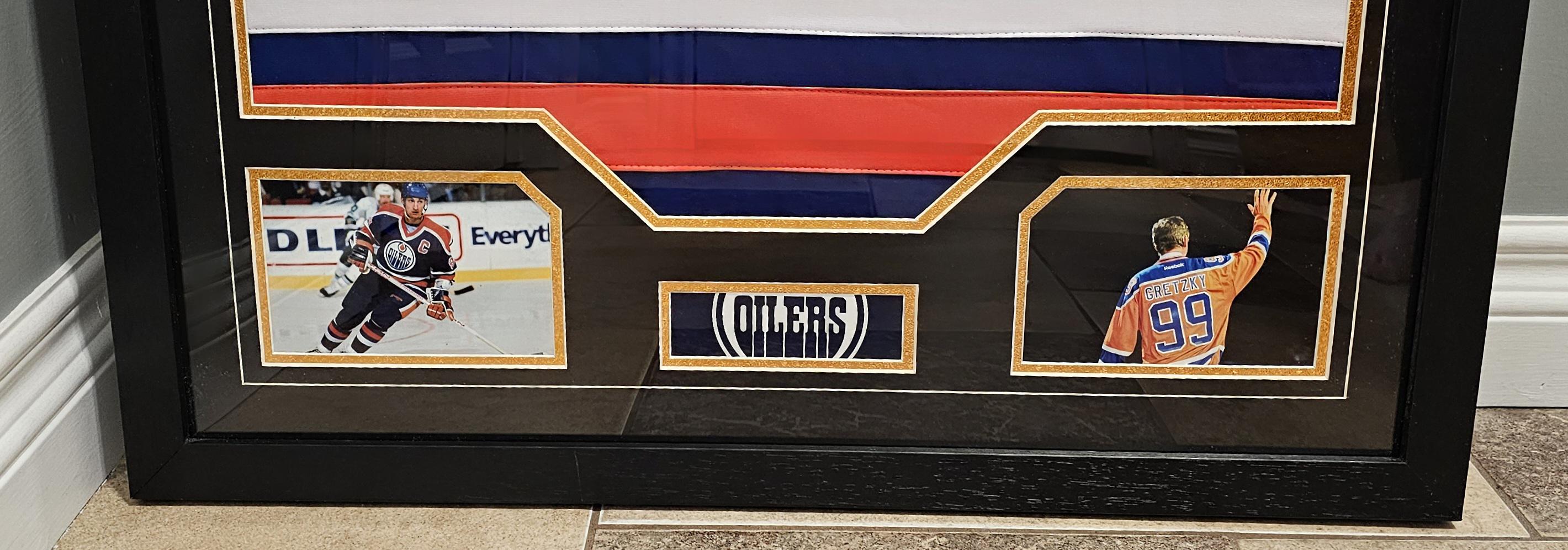 FRAMED! Wayne Gretzky Signed Autographed Edmonton Oilers Custom Jersey PSA COA Autographed