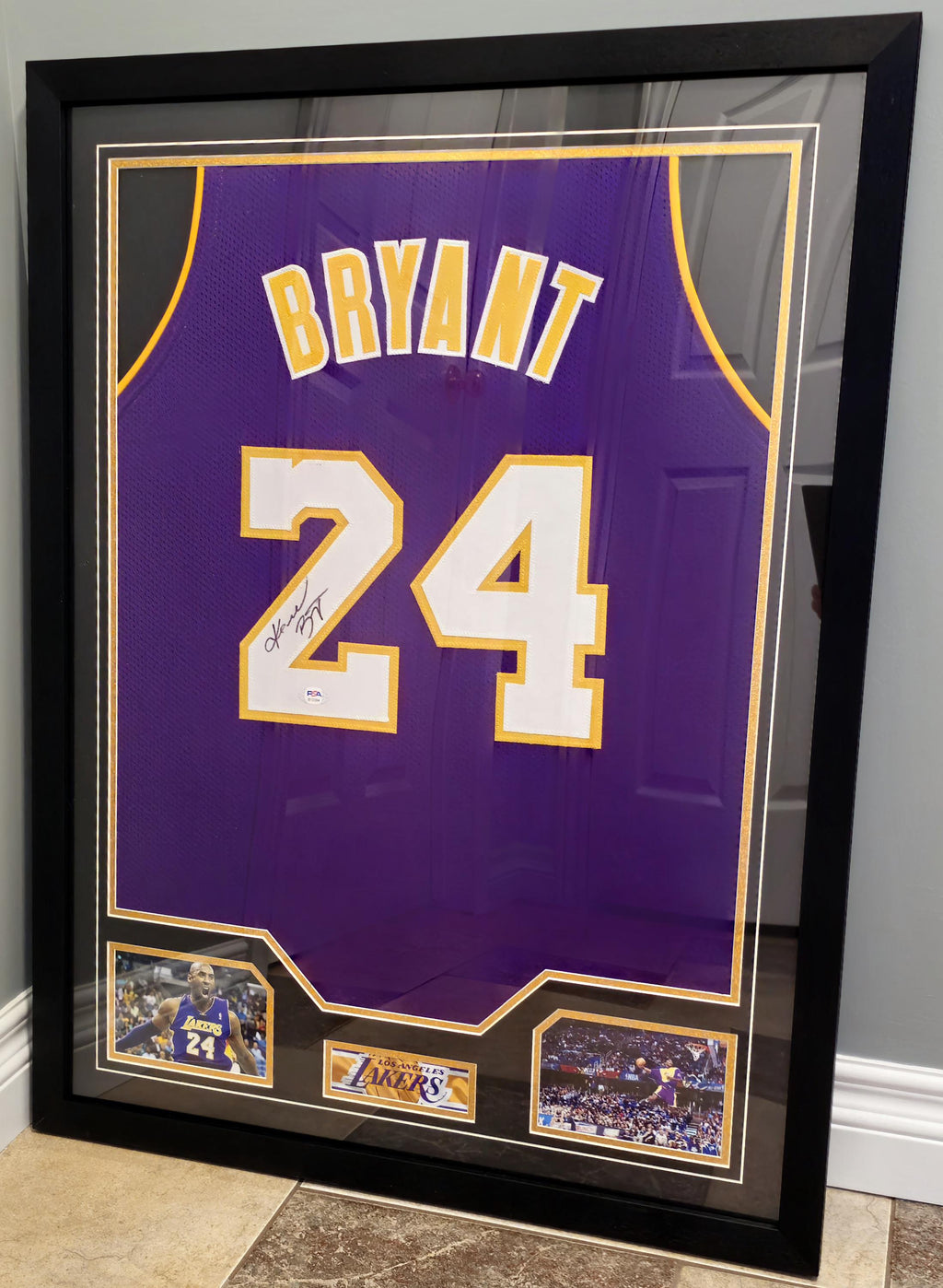 FRAMED! Kobe Bryant Signed Lakers Jersey PSA COA Autographed