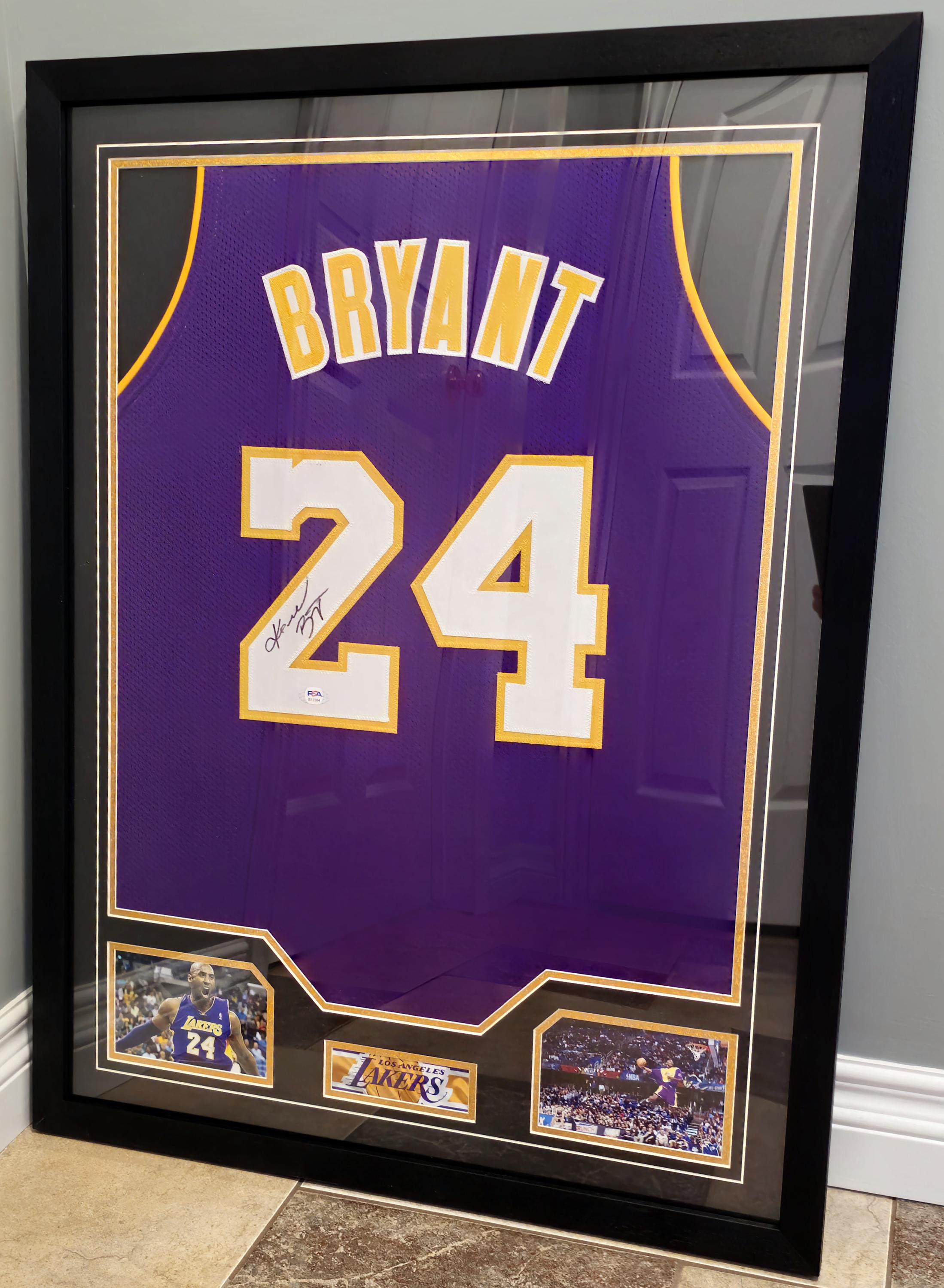 FRAMED! Kobe Bryant Signed Lakers Jersey PSA COA Autographed