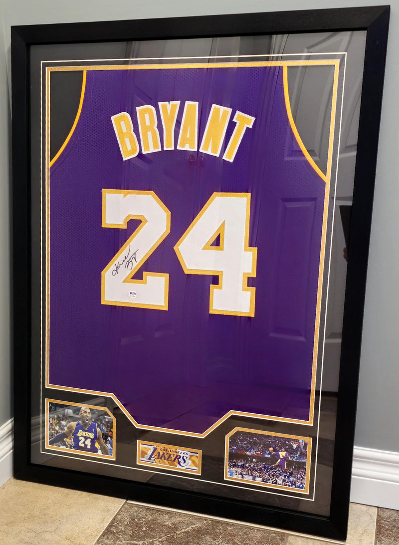 FRAMED! Kobe Bryant Signed Lakers Jersey PSA COA Autographed