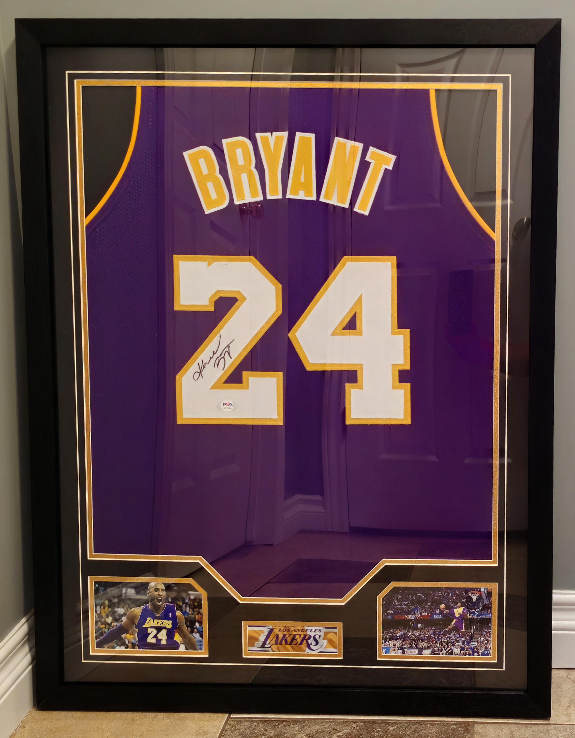 FRAMED! Kobe Bryant Signed Lakers Jersey PSA COA Autographed