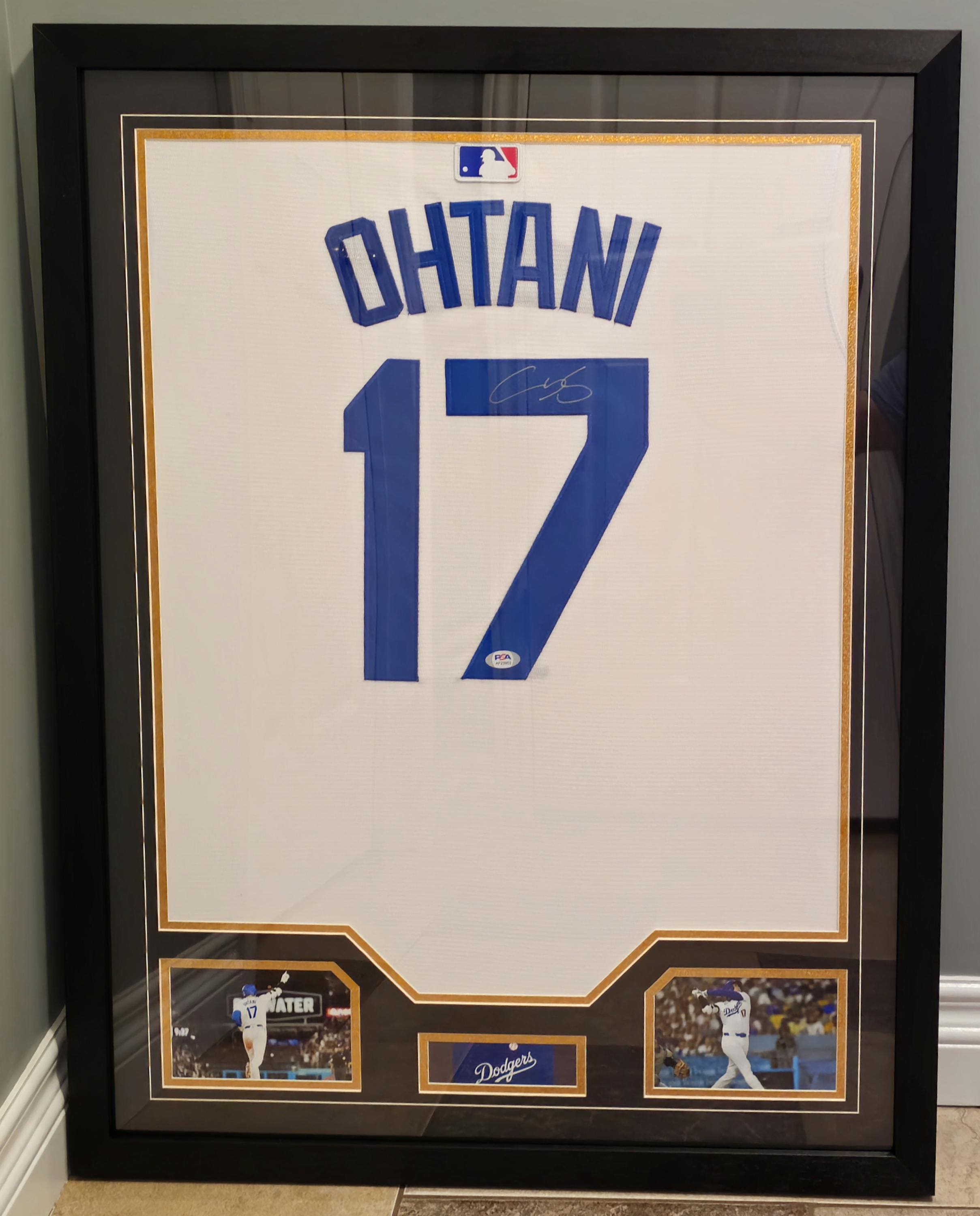 Framed! Shohei Ohtani Signed Los Angeles Dodgers Jersey PSA COA Autographed