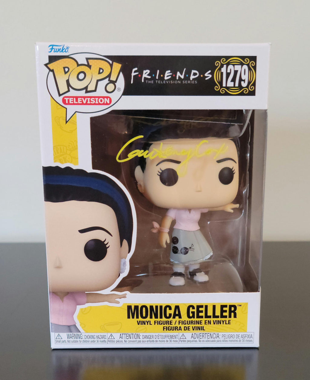 Courtney Cox Autographed Signed Funko Pop Friends Monica Geller w/ Hologram COA