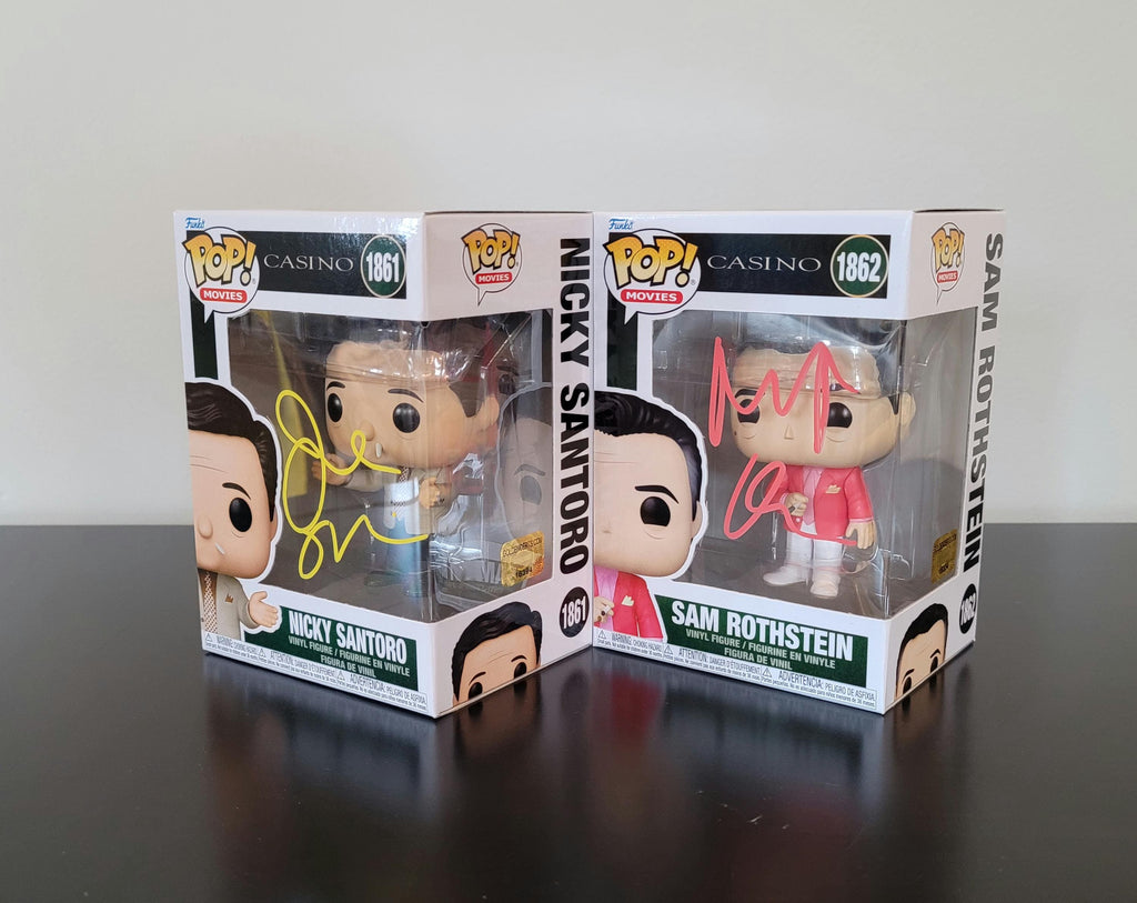 Robert De Niro and Joe Pesci Signed Autographed Casino Funko Pop Set Authenticated