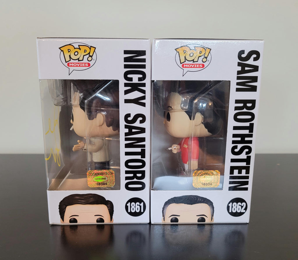 Robert De Niro and Joe Pesci Signed Autographed Casino Funko Pop Set Authenticated